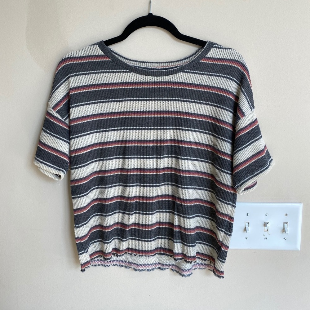 American Eagle knit cropped tee (S)